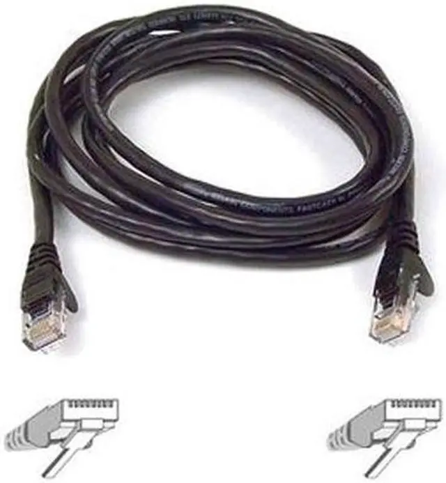 Alt view image 2 of 2 - Belkin A3L980-02-BLK-S 2 ft. Cat 6 Black UTP RJ45M/RJ45M Snagless Patch Cable