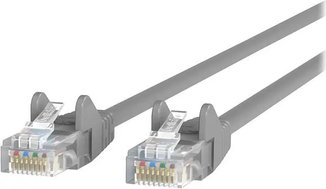 Alt view image 3 of 3 - Belkin A3L980B50-S 50 ft. Cat 6 Gray UTP RJ45M/RJ45M Snagless Patch Cable