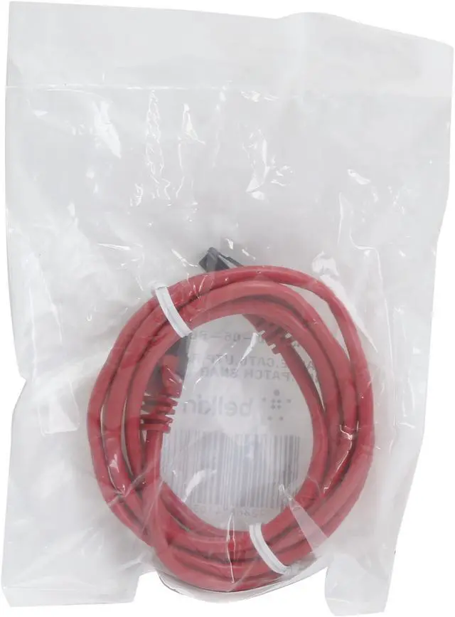 Alt view image 3 of 3 - Belkin A3L980-06-RED-S 6 ft. Cat 6 Red UTP RJ45M/RJ45M Snagless  Patch Cable