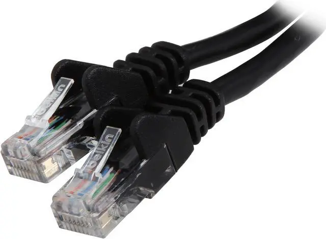 Main image of Belkin A3L791-12-BLK-S 12 ft. Cat 5E Black RJ45M/RJ45M Snagless  Patch Cable