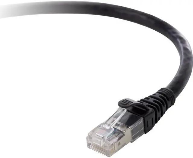 Main image of BELKIN F2CP003-03BK-LS 3ft. Cat 6 RJ45M Black Snagless Patch Cable
