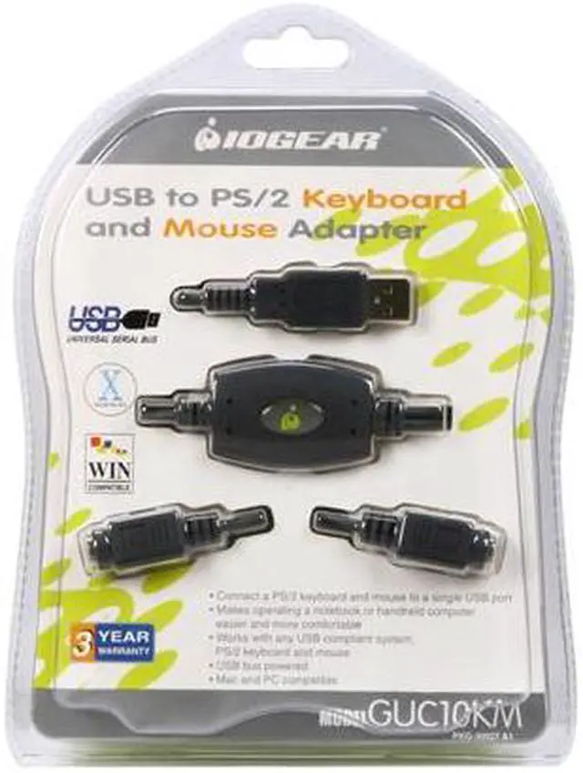 Alt view image 4 of 4 - IOGEAR Model GUC10KM 16.5" PS/2  to USB Adapter for keyboard/ mouse