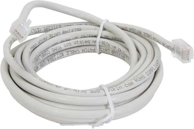 Alt view image 2 of 3 - Belkin A3L791-14-WHT 14 ft. Cat 5E White UTP RJ45M/RJ45M Patch Cable