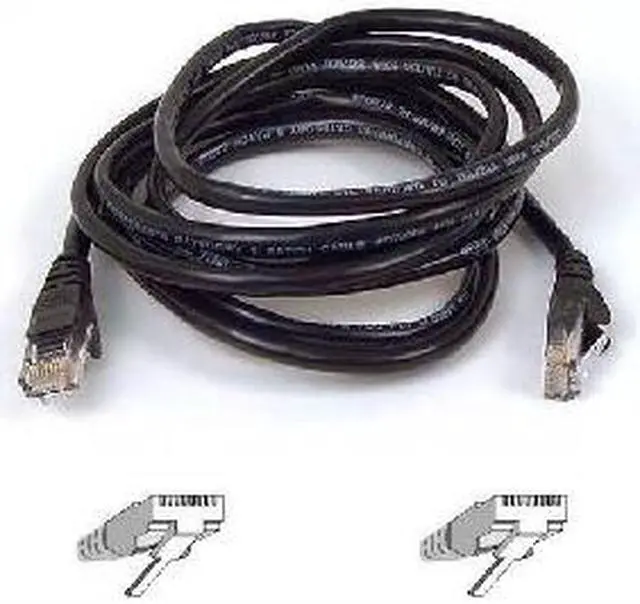 Alt view image 2 of 2 - Belkin A3L791-06IN-BLK 6 in. Cat 5E Black RJ45M/RJ45M Patch Cable
