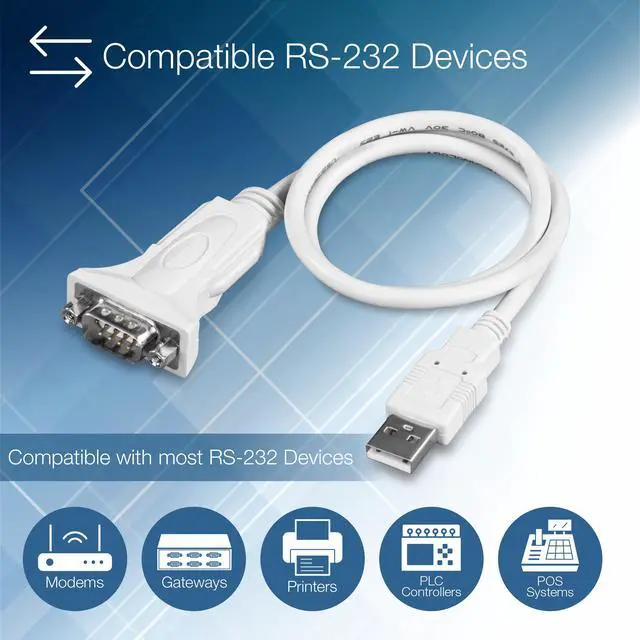 Alt view image 7 of 10 - TRENDnet Model TU-S9 USB to Serial 9-Pin Converter Cable, Connect a RS-232 Serial Device to a USB 2.0 Port, Supports Windows & Mac, USB 1.1, USB 2.0, USB 3.0, 21 Inch Cable Length, Plug & Play