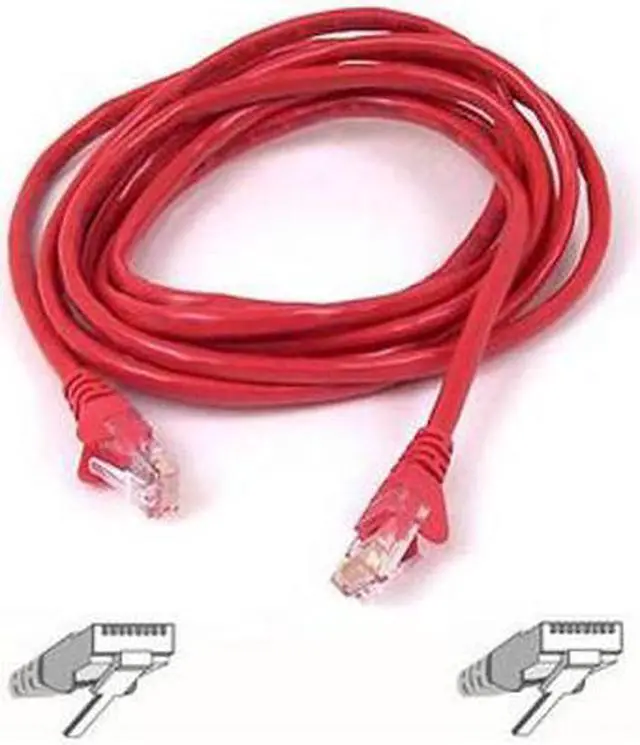 Alt view image 2 of 2 - Belkin A3L791-10-RED 10 ft. Cat 5E Red Network Cable