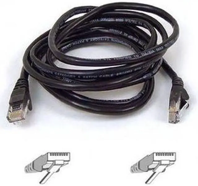 Alt view image 2 of 2 - Belkin A3L791-18IN-BLK 18 in. Cat 5E Black Network Cable