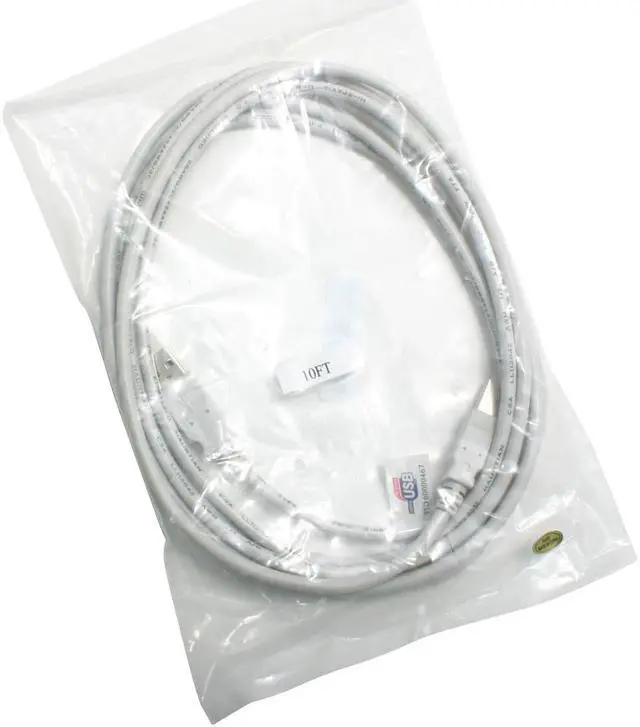 Alt view image 3 of 3 - GENERIC 10U2-02210 Beige AM/ BM USB 2.0 Beige Cable - OEM