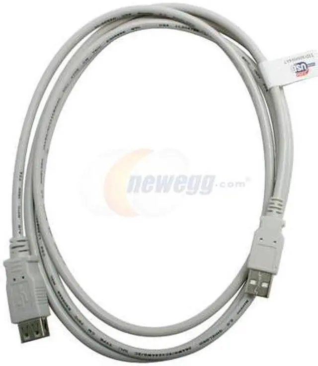 Alt view image 2 of 4 - GENERIC 10U2-02106-E Gray USB 2.0 Extension Cable, AM/ AF - OEM