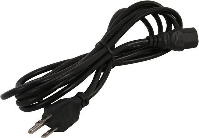 Alt view image 2 of 3 - Coboc POWER-MF-10-BK 18AWG Universal Power Cord for NEMA 5-15P to IEC320C13, Black (10 Feet/3.05 Meters)