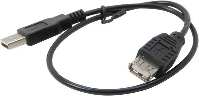 Alt view image 2 of 3 - Coboc 1.5 ft. USB 2.0 A Male to A Female Extension Cable (Black)