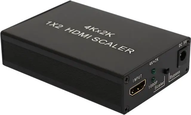 Main image of Coboc HM-SPL-4KUP-1X2 2 Ports 1 in 2 out 4K2K HDMI Scaler splitter w/4K2K,1080P,3D HDCP Supports - Up & Down Scaling 1080P and UHD 4K at 24/25/30fps input.