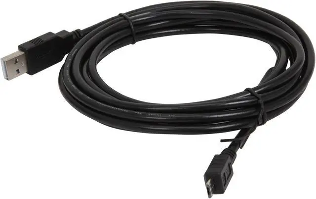 Alt view image 2 of 3 - Coboc 10 ft. USB 2.0 A Male to Micro-B 5-pin Male Cable (Black)