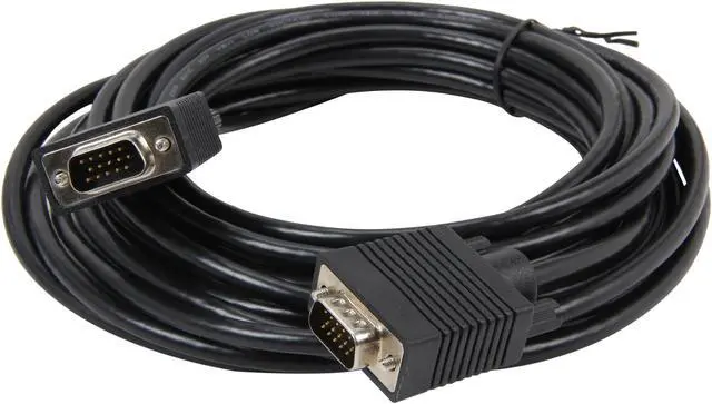 Alt view image 2 of 3 - Coboc 25 ft. SVGA 28AWG Male to Male Cable (Black)