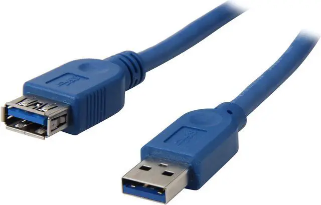 Main image of Coboc U3-AM-AF-1.5-BL 1.5ft SuperSpeed 5Gbps USB 3.0 A Male to A Female Extension Cable,Nickel Plated,Blue,M-F