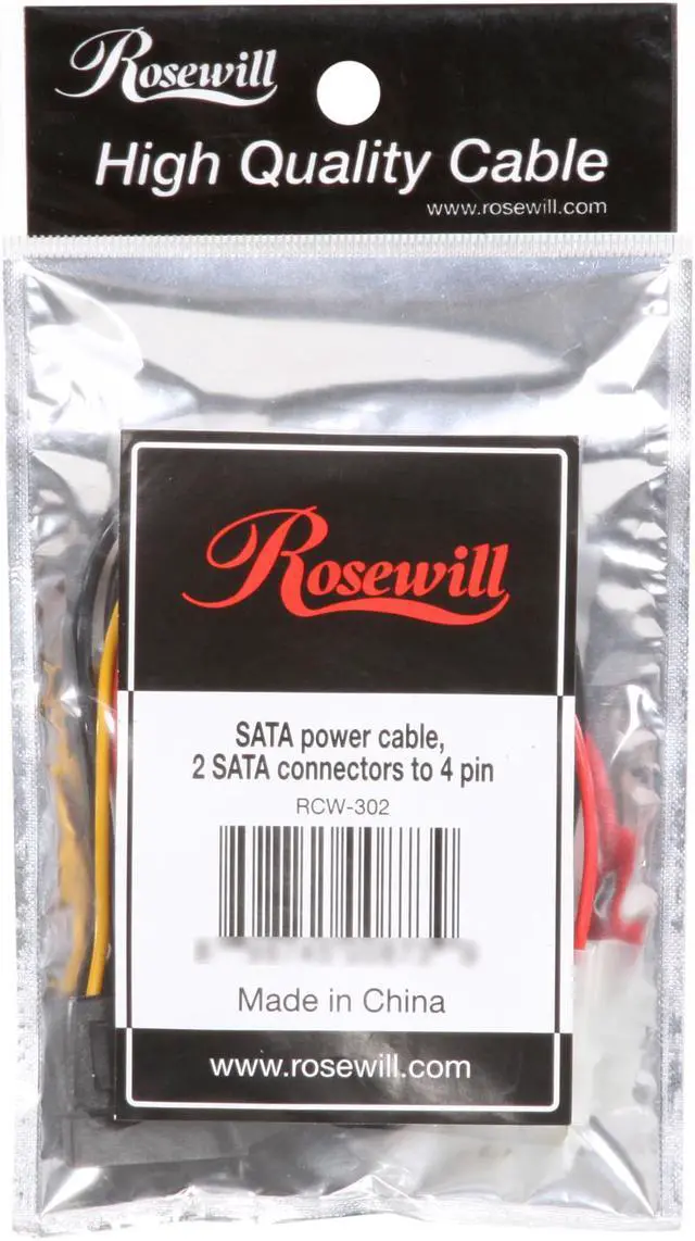 Alt view image 3 of 3 - Rosewill RCW-302 - 8" SATA Power Splitter Cable