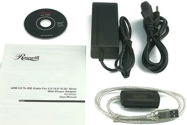 Alt view image 2 of 5 - Rosewill RCW-604 /USB2.0 to 2.5&3.5 IDE Cable With Power Adapter /Transparent
