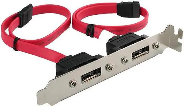 Main image of Rosewill RC-202 Internal SATA to eSATA II External 2Port Host Bracket Cable 11"