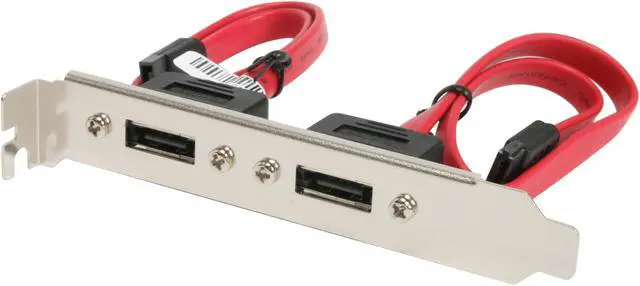 Alt view image 3 of 6 - Rosewill RC-202 Internal SATA to eSATA II External 2Port Host Bracket Cable 11"