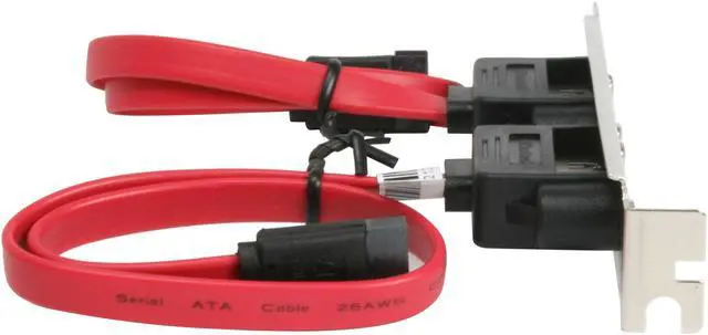 Alt view image 6 of 6 - Rosewill RC-202 Internal SATA to eSATA II External 2Port Host Bracket Cable 11"