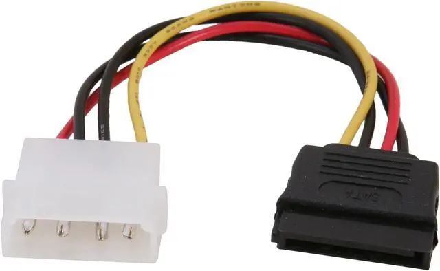 Alt view image 2 of 3 - Rosewill 6" Serial ATA I, II 5.25" Male to 15P Serial ATA Female Power adapter cable Model RCW-305