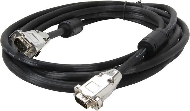 Alt view image 2 of 3 - Rosewill RCW-805 - 15-Foot VGA / SVGA Male to Male Coaxial Cable with Dual-Ferrite Cores and Metal Hood