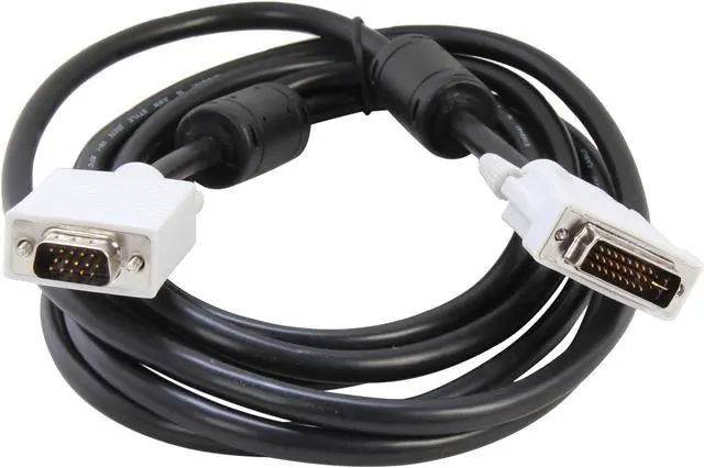 Alt view image 2 of 3 - Rosewill RCW-900 - 10-Foot DVI-A (24 + 5-Pin) Male to HD15 VGA Male Analog Video Cable with Ferrites Cores