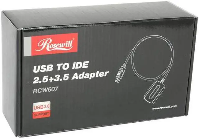 Alt view image 8 of 8 - Rosewill RCW-607 USB 2.0 Adapter for 2.5 & 3.5" IDE Device (Include Protection case)