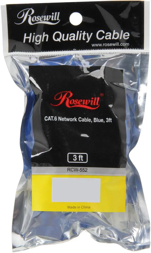 Alt view image 3 of 3 - Rosewill RCW-552 - Ethernet Cable / 3-Foot Cat 6 Network Cable – Blue