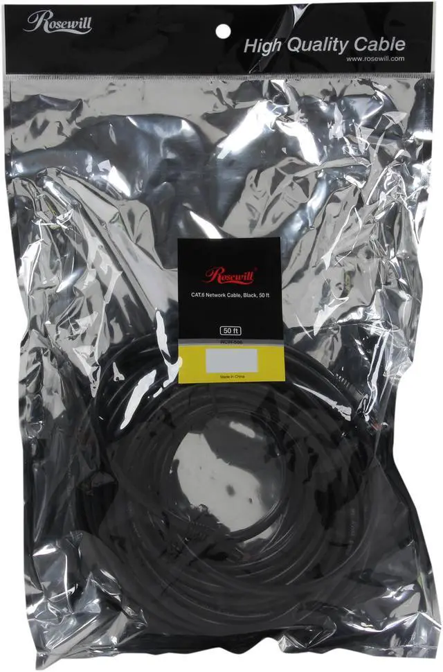 Alt view image 3 of 3 - Rosewill RCW-566 - 50-Foot Cat 6 Network Cable - Black