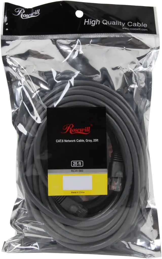 Alt view image 3 of 3 - Rosewill RCW-583 - 25-Foot Cat 6 Network Cable - Gray