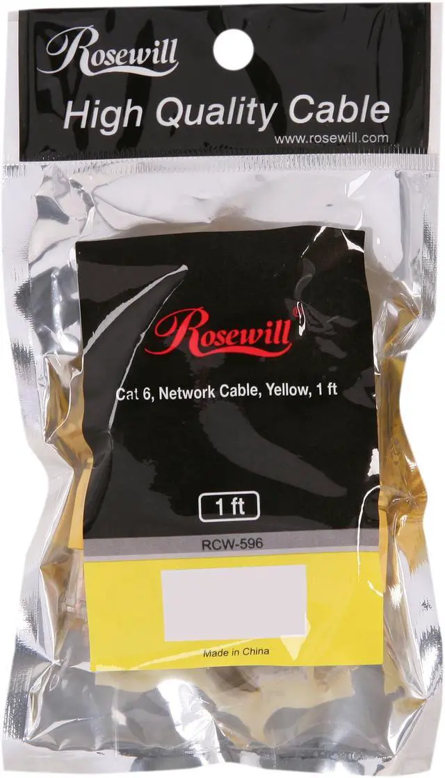 Alt view image 3 of 3 - Rosewill RCW-596 - 1-Foot Network Cat 6 Cable - Yellow