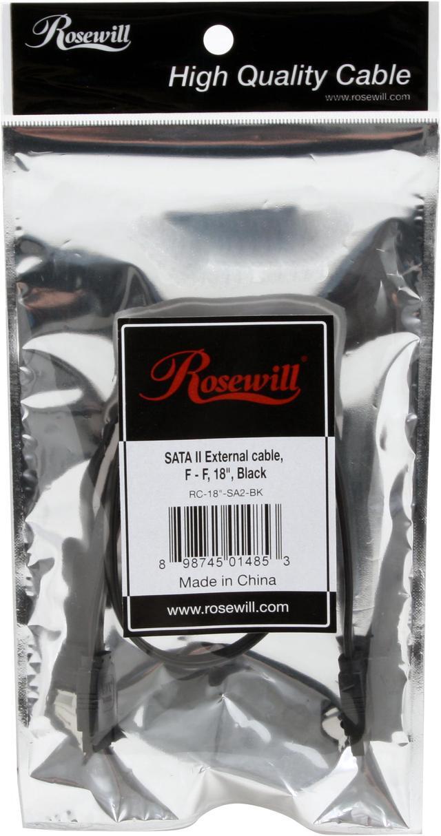 Alt view image 3 of 3 - Rosewill RC-18"-SA2-BK SATA Cable Straight to Straight SATA III 6.0 Gbps, SATA Cable 18 Inches, SATA 3 Cable - 18 Inches, Black