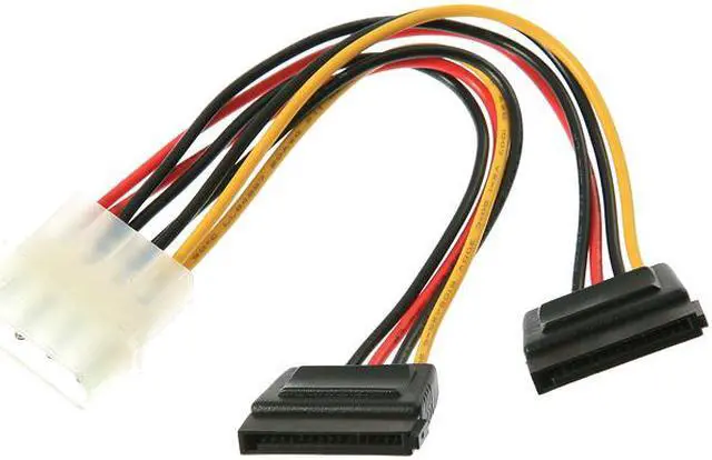 Main image of Rosewill RC-6"-PW-4P-2SA 6 in. Molex 4pin Male to Two 15pin SATA Power Cable