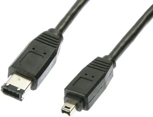 Main image of Rosewill - 6-Foot IEEE 1394 6-Pin Male to 4-Pin Male FireWire Cable (RC-6-1394-6M-4M-BK)
