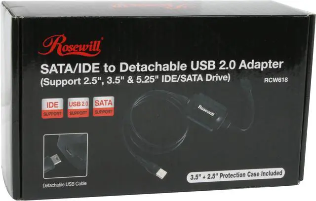 Alt view image 8 of 8 - Rosewill RCW-618 USB to IDE / SATA Adapter - Supports Windows 7