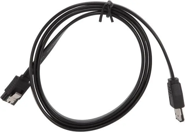Alt view image 2 of 3 - Rosewill 3.3-Foot Black Flat eSATA to SATA Cable - Supports 6 Gbps, 3 Gbps, and 1.5 Gbps Transfer Rates (RC-3.28-SATA-MM-BK)