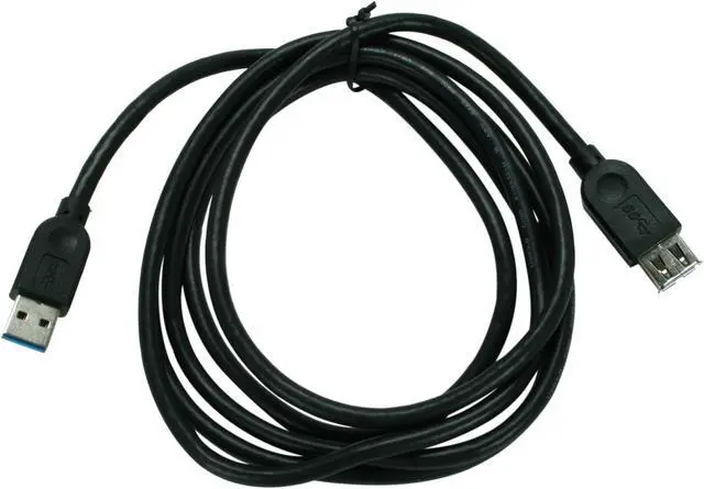 Alt view image 2 of 3 - Rosewill 6.56ft. USB3.0 A Male to A Female Extension Cable, Black, Model RC-6-USB3-AM-AF-BK