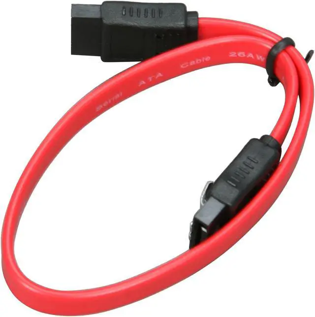 Alt view image 2 of 3 - Rosewill 10" Red Flat Serial ATA III Cable with Locking Latch - Supports 6 Gbps, 3 Gbps, and 1.5 Gbps Transfer Rates (RCA-RU-10-SA3-RD)