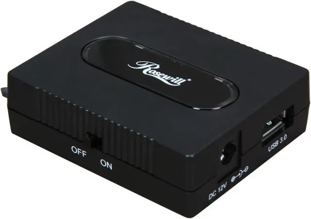 Alt view image 2 of 7 - Rosewill SATA 1.5 / 3.0 / 6.0 Gb/s Internal 2.5" & 3.5" HDD to USB 3.0 External Adapter w/ both 2.5" and 3.5" Black Silicon Protection Case for HDD