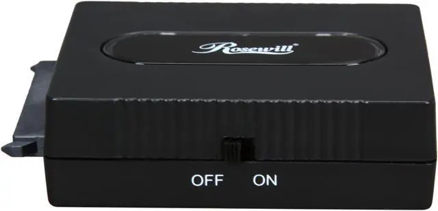 Alt view image 3 of 7 - Rosewill SATA 1.5 / 3.0 / 6.0 Gb/s Internal 2.5" & 3.5" HDD to USB 3.0 External Adapter w/ both 2.5" and 3.5" Black Silicon Protection Case for HDD