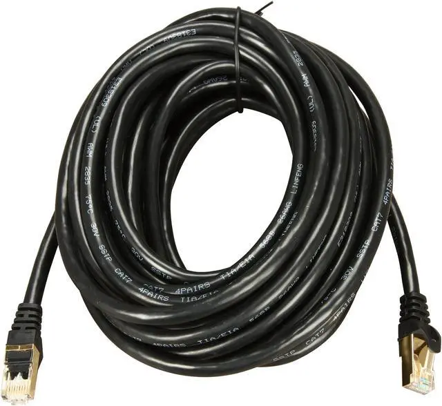 Alt view image 2 of 3 - Rosewill RCW-25-CAT7-BK 25 ft. Cat 7 Black Shielded Twisted Pair (S/STP) Networking Cable