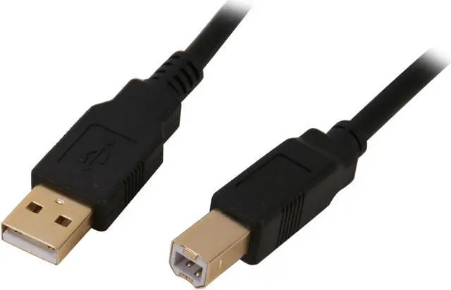 Main image of Rosewill RCAB-11003 - 6-Foot USB 2.0 A Male to B Male Cable - Black, Gold Plated Connectors
