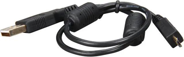 Alt view image 2 of 3 - Rosewill RCAB-11020 - 1.5-Foot USB 2.0 A Male to Micro B (5-Pin) Male Cable with Ferrite Core - Black with Gold Plated Connectors