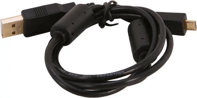 Alt view image 2 of 3 - Rosewill RCAB-11021 - 3-Foot Male to Male USB / USB 2.0 A Male to Micro B (5-Pin) Male Cable with Ferrite Core - Gold Plated Connectors