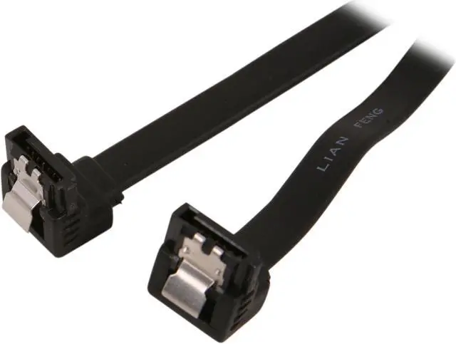 Main image of Rosewill RCAB-11031 10 in. SATA III Black Flat Cable w/ Locking Latch Supports 6 Gbps, 3 Gbps, and 1.5 Gbps transfer rate