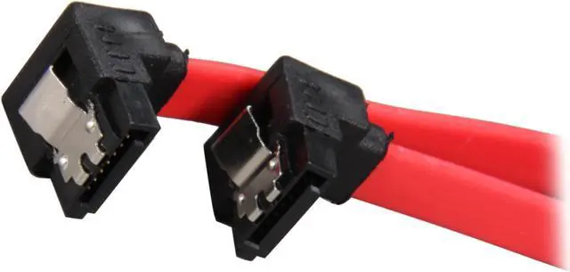 Main image of Rosewill RCAB-11047 - 18" Flat Red SATA III Cable with Locking Latch - Supports 6 Gbps, 3 Gbps, and 1.5 Gbps Transfer Rates