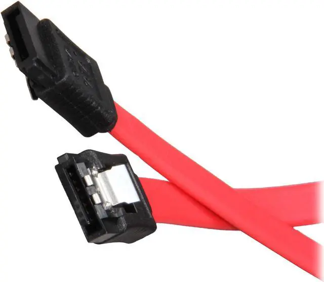 Main image of Rosewill RCAB-11052 - 36" Flat Red SATA III Cable with Locking Latch - Supports 6 Gbps, 3 Gbps, and 1.5 Gbps Transfer Rates