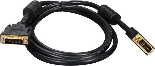 Alt view image 2 of 3 - Rosewill RCDV-11002 - Black, 6-Foot DVI-I Male to DVI-I Male Cable with Dual Ferrites Cores