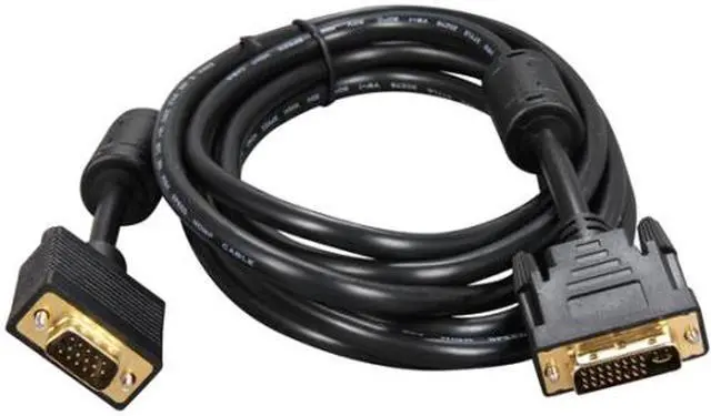 Alt view image 3 of 3 - Rosewill RCDV-11007 - Black, 10-Foot DVI-I Male to VGA Male Cable